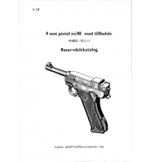 Spare parts catalogue pistol m/40