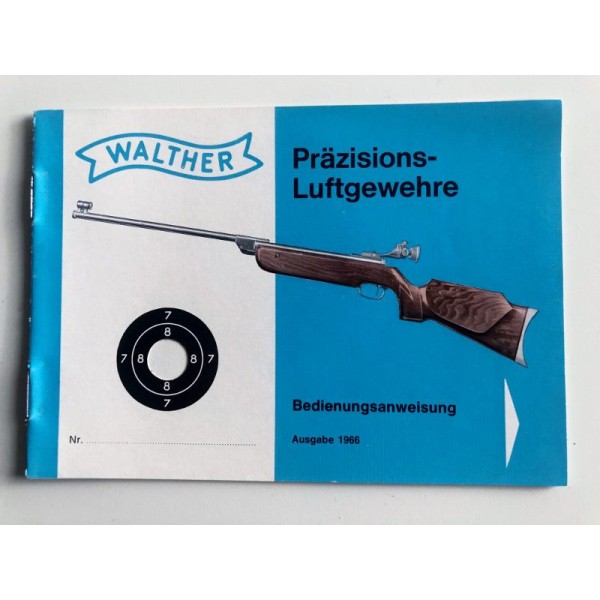 Instruktionsbok Walther luftgevär LG 55 M