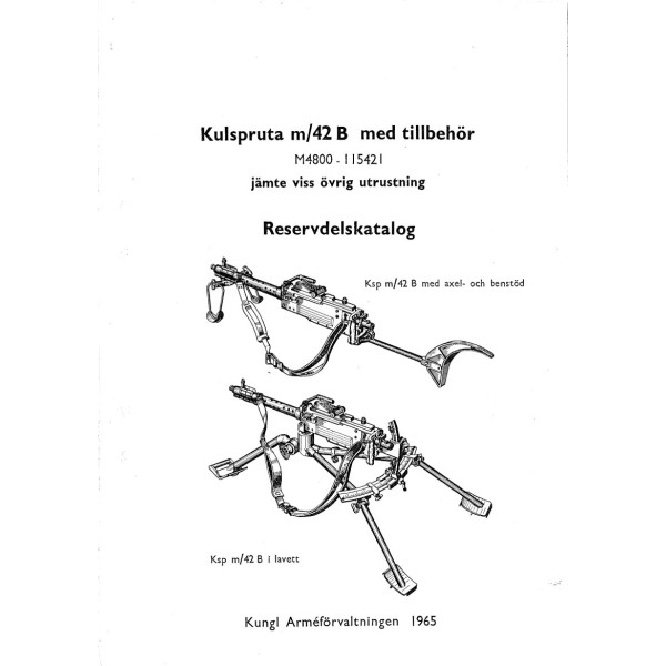 Spare parts catalogue ksp m/42B