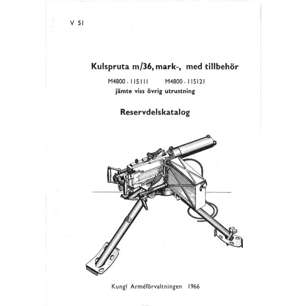 Spare parts catalogue ksp m/36