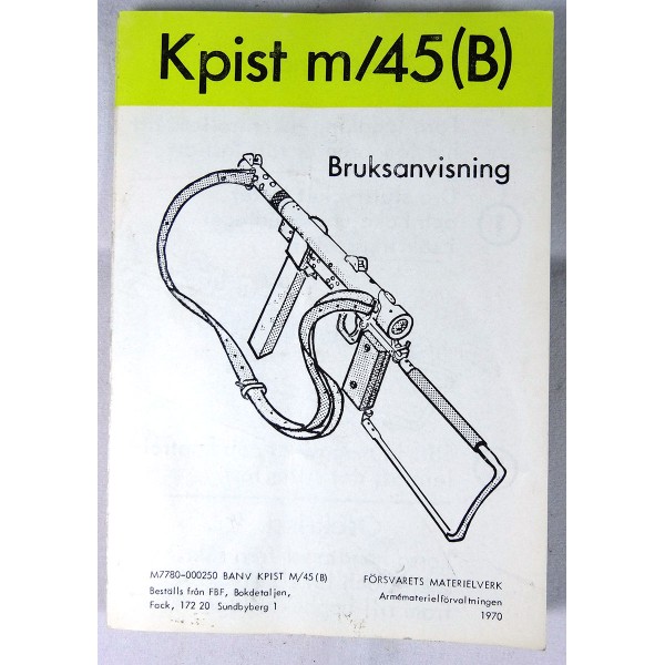 Bruksanvisning K-Pist m/45