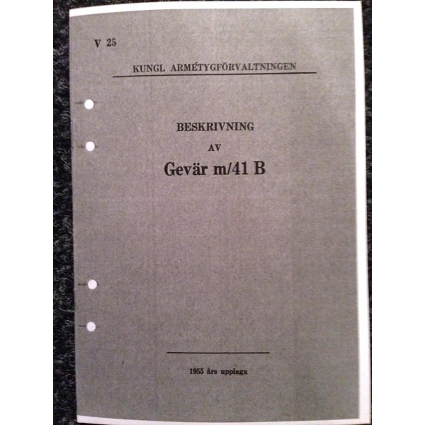 Instruction Gevär m/41B
