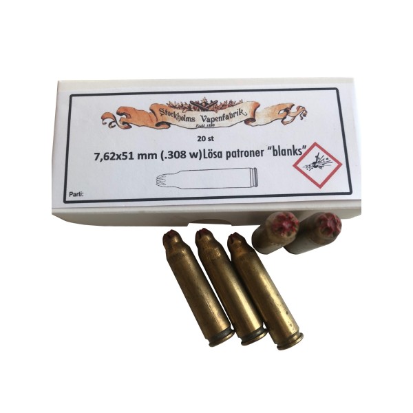 Blank cartridge .308W 20 pcs